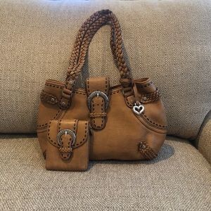 Brighton leather satchel and matching wallet